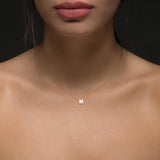 Fashion Gold Chain Initial Charms Necklace Pendant Metal A-Z Letters For Jewelry Cut Letters Single Name Necklaces Collar daiiibabyyy