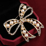 ZOSHI Fashion Jewelry High Quality Vintage Gold Brooch Pins Austria Crystals Imitation Pearl Flower Brooch Wedding Accessories daiiibabyyy