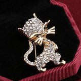 ZOSHI Fashion Jewelry High Quality Vintage Gold Brooch Pins Austria Crystals Imitation Pearl Flower Brooch Wedding Accessories daiiibabyyy