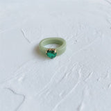 New Korean Artistic Irregular Geometric Colorful Transparent Crystal Rhinestones Acrylic Ring for Women Jewelry daiiibabyyy