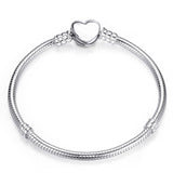 New Classic Authentic Silver Color Snake Chain Base Bracelet Fit Original European Charm Love Bracelets Women DIY Jewelry Gifts daiiibabyyy