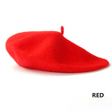 Women Girls Beret French Artist Warm Wool Winter Beanie Hat Retro Vintage Plain Beret Solid Color Elegant Ladies Winter Caps daiiibabyyy