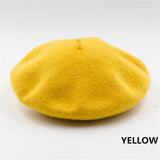 Women Girls Beret French Artist Warm Wool Winter Beanie Hat Retro Vintage Plain Beret Solid Color Elegant Ladies Winter Caps daiiibabyyy