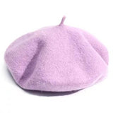 Women Girls Beret French Artist Warm Wool Winter Beanie Hat Retro Vintage Plain Beret Solid Color Elegant Ladies Winter Caps daiiibabyyy