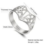 Skyrim Fox Ring Stainless Steel Animal Resizable Rose Gold Color Finger Rings Jewelry Wedding Anniversary Gifts for Women Friend daiiibabyyy
