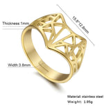 Skyrim Fox Ring Stainless Steel Animal Resizable Rose Gold Color Finger Rings Jewelry Wedding Anniversary Gifts for Women Friend daiiibabyyy