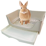 Large Rabbit Toilet Box Trainer Potty Corner Tray Litter with Drawer Pet Pan For Adult Hamster Guinea Pig Ferret Galesaur Bunny daiiibabyyy