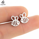 Lovely Stainless Steel Cat Earrings for Women Children Jewelry Trendy Cute Animal Dog Paw Stud Earrings Girls Birthday Gifts daiiibabyyy