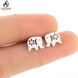 Lovely Stainless Steel Cat Earrings for Women Children Jewelry Trendy Cute Animal Dog Paw Stud Earrings Girls Birthday Gifts daiiibabyyy