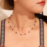 Female Necklace Multi Layered Moon Women Necklace Choker Statement Crystal Gold Color Necklace Girl Party Wear Gift Jewelry daiiibabyyy