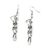 Earrings for Women Girls Drop Dangle Teens Charm Gift Party Simple Punk Cool Halloween Skull Cross Horror Skeleton Death Bat daiiibabyyy