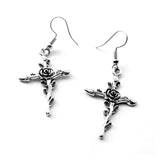 Earrings for Women Girls Drop Dangle Teens Charm Gift Party Simple Punk Cool Halloween Skull Cross Horror Skeleton Death Bat daiiibabyyy