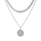 IPARAM Thick Chain Toggle Clasp Gold Necklaces Mixed Linked Circle Necklaces for Women Minimalist Choker Necklace Hot Jewelry daiiibabyyy