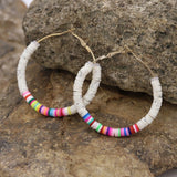 Multicolor Hoop Earrings for Women Fashion Female Girls Jewelry Polymer Clay Korean Earrings Cute Gifts daiiibabyyy