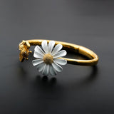 Korean Style Cute Small Daisy Flower Stud Earrings For Women Girls Sweet Statement Asymmetrical Earring Party Jewelry Gifts daiiibabyyy
