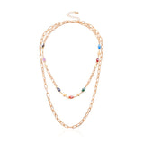Fashion Turkish Evil Eyes Multilayer Necklaces For Women Bohemian Vintage Devil Pendant Necklaces Choker Beads Party Jewelry New daiiibabyyy