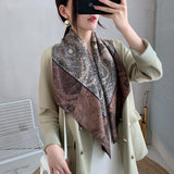 2021 new spring women  scarf quality shawl silk fashion scarf headscarf beach sunscreen bag headscarf scarf  90cm*90cm daiiibabyyy