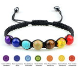 7 Chakra Healing Beaded Bracelet Reiki Prayer Balance Beads Bracelet Handmade Braided Bangles For Women Men Adjustable Jewelry daiiibabyyy