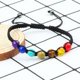 7 Chakra Healing Beaded Bracelet Reiki Prayer Balance Beads Bracelet Handmade Braided Bangles For Women Men Adjustable Jewelry daiiibabyyy