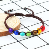 7 Chakra Healing Beaded Bracelet Reiki Prayer Balance Beads Bracelet Handmade Braided Bangles For Women Men Adjustable Jewelry daiiibabyyy