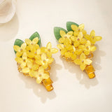 FORSEVEN Purple Lovely Flower Hair Clips Vintage Hairpins Small Hair Grips for Women Chinese Style Hair Jewelry Accessories JL daiiibabyyy