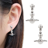 New Hip Hop Rock Saturn Earring Contracted Transparent Crystal Pendant Earrings Women Jewelry Party Present daiiibabyyy
