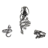 3pc 4pc 5pc Vintage Gothic Snake Rings Men Bull Head Skull Feather Dragon Cross Animal Men Ring Punk Jewelry Evil Eye Ball Ring daiiibabyyy