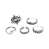 3pc 4pc 5pc Vintage Gothic Snake Rings Men Bull Head Skull Feather Dragon Cross Animal Men Ring Punk Jewelry Evil Eye Ball Ring daiiibabyyy