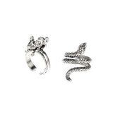 3pc 4pc 5pc Vintage Gothic Snake Rings Men Bull Head Skull Feather Dragon Cross Animal Men Ring Punk Jewelry Evil Eye Ball Ring daiiibabyyy