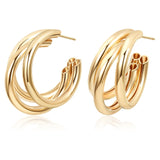 Golden Big hoop Earrings Korean Geometry Metal Gold Earrings For women Female Retro Drop Earrings 2021 Trend Fashionneel Jewelry daiiibabyyy