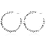 Golden Big hoop Earrings Korean Geometry Metal Gold Earrings For women Female Retro Drop Earrings 2021 Trend Fashionneel Jewelry daiiibabyyy