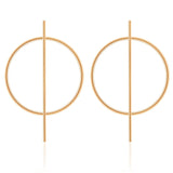 Golden Big hoop Earrings Korean Geometry Metal Gold Earrings For women Female Retro Drop Earrings 2021 Trend Fashionneel Jewelry daiiibabyyy