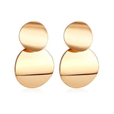 Golden Big hoop Earrings Korean Geometry Metal Gold Earrings For women Female Retro Drop Earrings 2021 Trend Fashionneel Jewelry daiiibabyyy