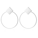 Golden Big hoop Earrings Korean Geometry Metal Gold Earrings For women Female Retro Drop Earrings 2021 Trend Fashionneel Jewelry daiiibabyyy