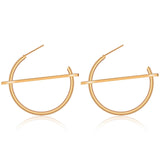 Golden Big hoop Earrings Korean Geometry Metal Gold Earrings For women Female Retro Drop Earrings 2021 Trend Fashionneel Jewelry daiiibabyyy