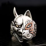 Milangirl Creative Personality King Horse Two-tone Knight Rings for Men Hip Hop Punk Style Fashion  Rings daiiibabyyy