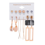 6Pairs Punk Hoop Earrings Set Big Circle Earrings Jewelry for Women Girls Steampunk Ear Clip Punk Style Earring Ear Ring daiiibabyyy