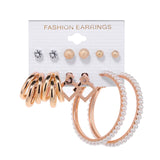 6Pairs Punk Hoop Earrings Set Big Circle Earrings Jewelry for Women Girls Steampunk Ear Clip Punk Style Earring Ear Ring daiiibabyyy