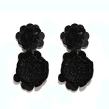 CWEEL Black Statement Earrings for Women Bohemian Boho Brincos Geometric Dangle Drop Earings Fashion Jewelry Unusual Earrings daiiibabyyy