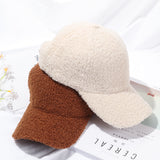 1Pc 2021 Outdoor Warm Winter Cap Wool Thicken Baseball Cap Women Girls Solid Snapback Adjustable Hip-Hop Hat Visor 56-60cm GIFTS daiiibabyyy