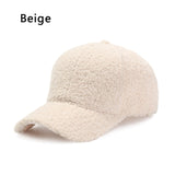 1Pc 2021 Outdoor Warm Winter Cap Wool Thicken Baseball Cap Women Girls Solid Snapback Adjustable Hip-Hop Hat Visor 56-60cm GIFTS daiiibabyyy