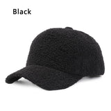 1Pc 2021 Outdoor Warm Winter Cap Wool Thicken Baseball Cap Women Girls Solid Snapback Adjustable Hip-Hop Hat Visor 56-60cm GIFTS daiiibabyyy