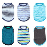 Summer Striped Dog Shirt Cotton Casual Pet Vest Comfortable  Dog Costume Puppy T-Shirt Breathable Dog Clothes daiiibabyyy