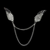 Man Suit Shirt Collar Tassel Chain Lapel Pin Brooch Dragon Badge Retro Pins Wedding Dress Party Dance Neckware Accessories daiiibabyyy