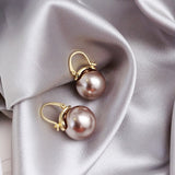 New Fashion Fresh Sweet Pearl Temperament Drop Earrings Contracted Geometric Joker Elegant Lovely Women Earrings daiiibabyyy