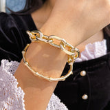 Punk 2021 Gold Color Charm Chain Bracelets For Women Pearl Coin Butterfly Alloy Bangle Bracelets Fashion Bohemian Jjeewelry Gift daiiibabyyy