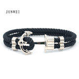 Men Anchor Bracelet  Made of Nylon in Navy Blue und Anchor Made of Brass daiiibabyyy
