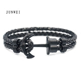 Men Anchor Bracelet  Made of Nylon in Navy Blue und Anchor Made of Brass daiiibabyyy