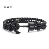 Men Anchor Bracelet  Made of Nylon in Navy Blue und Anchor Made of Brass daiiibabyyy