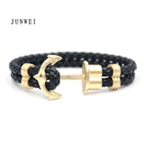 Men Anchor Bracelet  Made of Nylon in Navy Blue und Anchor Made of Brass daiiibabyyy
